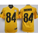 Nike Pittsburgh Steelers #84 Antonio Brown Yellow Game Jersey