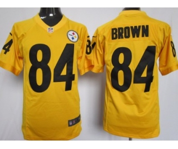 Nike Pittsburgh Steelers #84 Antonio Brown Yellow Game Jersey