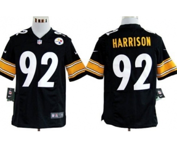 Nike Pittsburgh Steelers #92 James Harrison Black Game Jersey