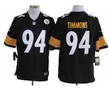 Nike Pittsburgh Steelers #94 Lawrence Timmons Black Game Jersey