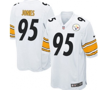 Nike Pittsburgh Steelers #95 Jarvis Jones White Game Jersey