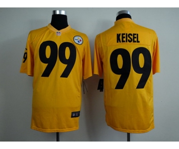 Nike Pittsburgh Steelers #99 Brett Keisel Yellow Game Jersey
