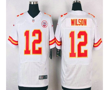 Men's Kansas City Chiefs #12 Albert Wilson White Road NFL Nike Elite Jersey