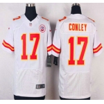 Men's Kansas City Chiefs #17 Chris Conley White Road NFL Nike Elite Jersey