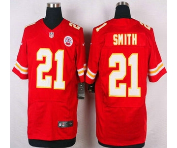 Men's Kansas City Chiefs #21 Sean Smith Red Team Color NFL Nike Elite Jersey