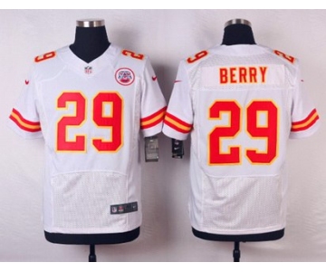 Men's Kansas City Chiefs #29 Eric Berry White Road NFL Nike Elite Jersey