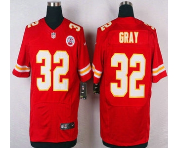 Men's Kansas City Chiefs #32 Cyrus Gray Red Team Color NFL Nike Elite Jersey