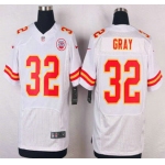 Men's Kansas City Chiefs #32 Cyrus Gray White Road NFL Nike Elite Jersey