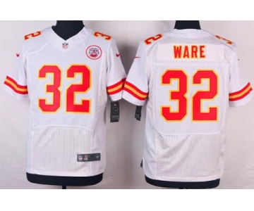 Men's Kansas City Chiefs #32 Spencer Ware White Road NFL Nike Elite Jersey