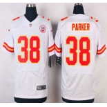 Men's Kansas City Chiefs #38 Ron Parker White Road NFL Nike Elite Jersey