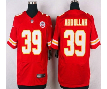 Men's Kansas City Chiefs #39 Husain Abdullah Red Team Color NFL Nike Elite Jersey