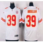 Men's Kansas City Chiefs #39 Husain Abdullah White Road NFL Nike Elite Jersey