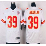 Men's Kansas City Chiefs #39 Husain Abdullah White Road NFL Nike Elite Jersey