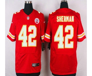 Men's Kansas City Chiefs #42 Anthony Sherman Red Team Color NFL Nike Elite Jersey