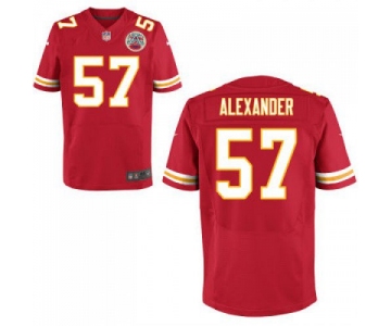 Men's Kansas City Chiefs ##57 D. J. Alexander Red Team Color NFL Nike Elite Jersey