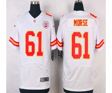 Men's Kansas City Chiefs #61 Mitch Morse White Road NFL Nike Elite Jersey