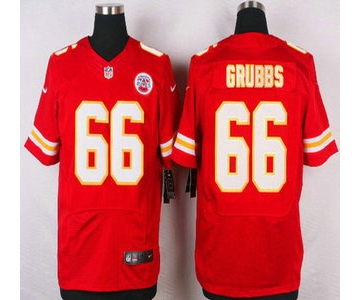 Men's Kansas City Chiefs #66 Ben Grubbs Red Team Color NFL Nike Elite Jersey