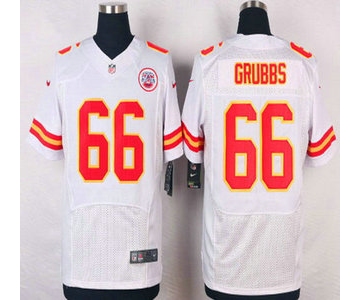 Men's Kansas City Chiefs #66 Ben Grubbs White Road NFL Nike Elite Jersey