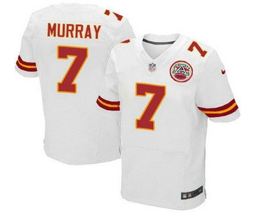 Men's Kansas City Chiefs #7 Aaron Murray White Road NFL Nike Elite Jersey