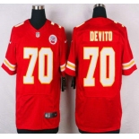 Men's Kansas City Chiefs #70 Mike DeVito Red Team Color NFL Nike Elite Jersey