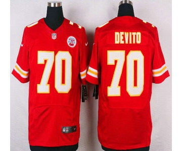 Men's Kansas City Chiefs #70 Mike DeVito Red Team Color NFL Nike Elite Jersey