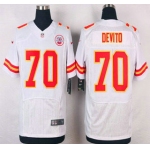 Men's Kansas City Chiefs #70 Mike DeVito White Road NFL Nike Elite Jersey