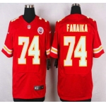 Men's Kansas City Chiefs #74 Paul Fanaika Red Team Color NFL Nike Elite Jersey