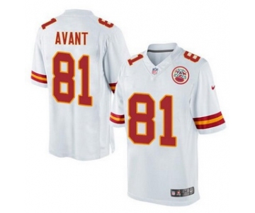 Men's Kansas City Chiefs #81 Jason Avant White Road NFL Nike Elite Jersey