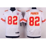 Men's Kansas City Chiefs #82 Brian Parker White Road NFL Nike Elite Jersey