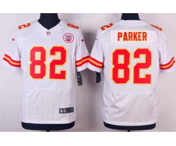 Men's Kansas City Chiefs #82 Brian Parker White Road NFL Nike Elite Jersey