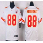 Men's Kansas City Chiefs #88 Junior Hemingway White Road NFL Nike Elite Jersey