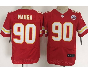 Men's Kansas City Chiefs #90 Josh Mauga Nike Red Elite Jersey