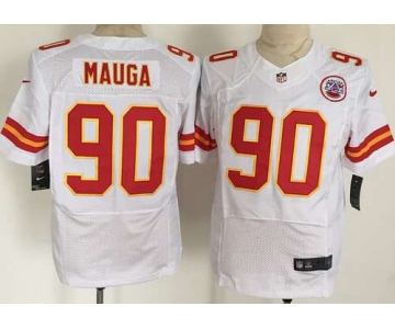 Men's Kansas City Chiefs #90 Josh Mauga Nike White Elite Jersey