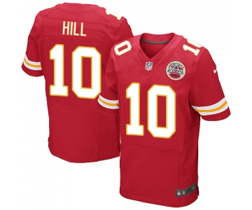 Men's Nike Kansas City Chiefs #10 Tyreek Hill Elite Red Team Color Jersey