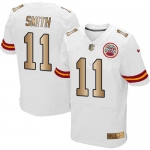 Nike Chiefs #11 Alex Smith White Men's Stitched NFL Elite Gold Jersey