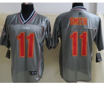 Nike Kansas City Chiefs #11 Alex Smith 2013 Gray Vapor Elite Jersey