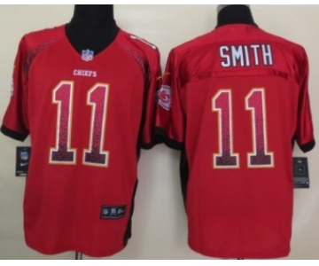 Nike Kansas City Chiefs #11 Alex Smith Drift Fashion Red Elite Jersey