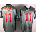 Nike Kansas City Chiefs #11 Alex Smith Gray Shadow Elite Jersey