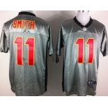 Nike Kansas City Chiefs #11 Alex Smith Gray Shadow Elite Jersey