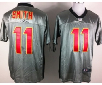 Nike Kansas City Chiefs #11 Alex Smith Gray Shadow Elite Jersey