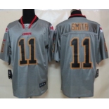 Nike Kansas City Chiefs #11 Alex Smith Lights Out Gray Elite Jersey