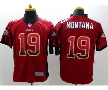 Nike Kansas City Chiefs #19 Joe Montana Drift Fashion Red Elite Jersey