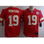 Nike Kansas City Chiefs #19 Joe Montana Red Elite Jersey
