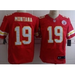 Nike Kansas City Chiefs #19 Joe Montana Red Elite Jersey