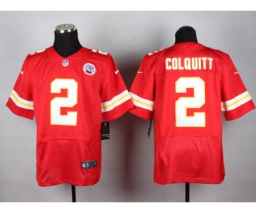 Nike Kansas City Chiefs #2 Dustin Colquitt Red Elite Jersey