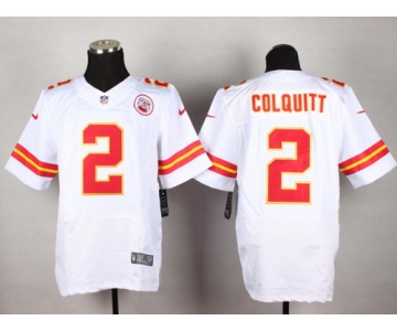 Nike Kansas City Chiefs #2 Dustin Colquitt White Elite Jersey