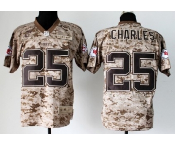 Nike Kansas City Chiefs #25 Jamaal Charles 2013 USMC Camo Elite Jersey