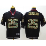 Nike Kansas City Chiefs #25 Jamaal Charles Black With Camo Elite Jersey