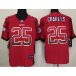 Nike Kansas City Chiefs #25 Jamaal Charles Drift Fashion Red Elite Jersey