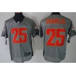 Nike Kansas City Chiefs #25 Jamaal Charles Gray Shadow Elite Jersey
